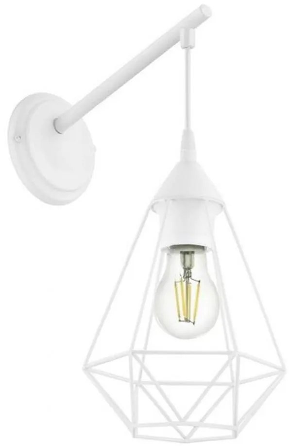 Eglo 79084 - Lampada da parete BYRON 1xE27/60W/230V bianca