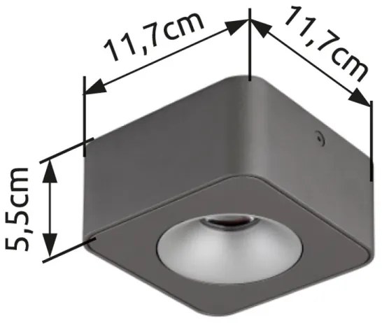 Globo 43100-1 - Plafoniera LED HANGARAU LED/6,5W/230V 11,7x11,7 cm