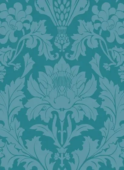 Cole & Son Carta da parati Fonteyn - Petrol Blue