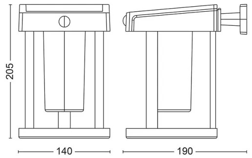 Philips - Applique a LED solare con sensore CAMILL LED/1,4W/3,7V IP44