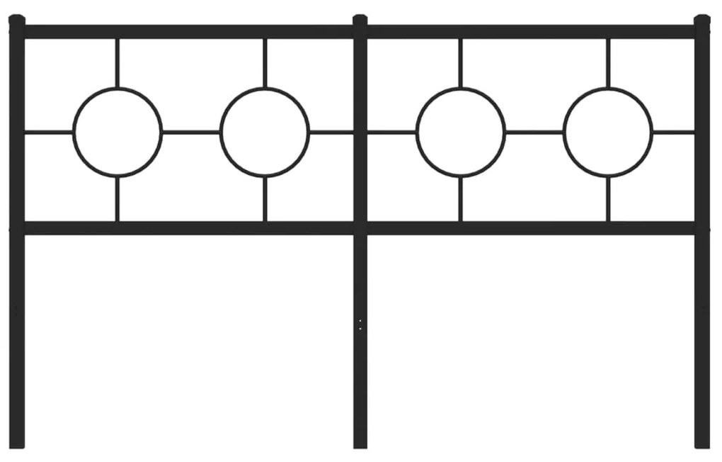 Testiera in metallo nero 140 cm