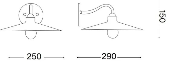 Ideal Lux - Applique CANTINA 1xE14/40W/230V bronzo