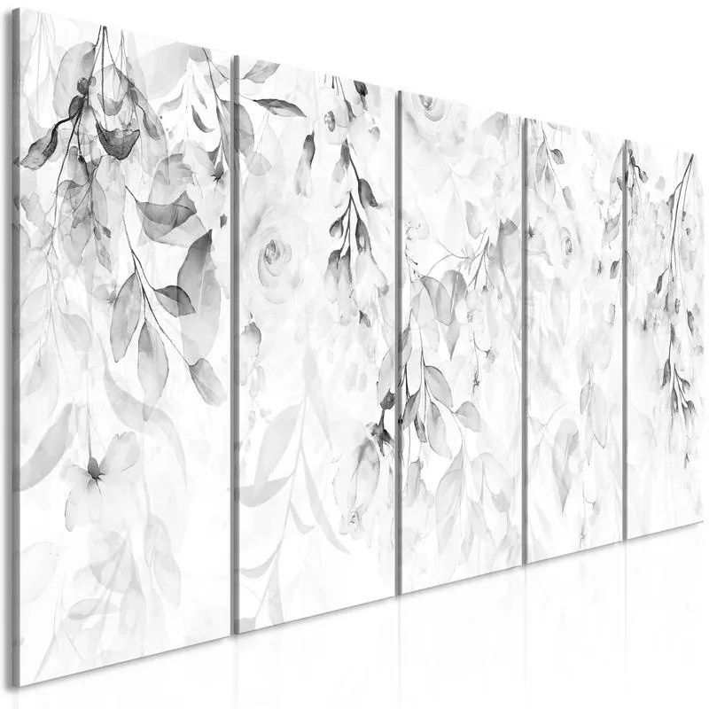 Quadro  Waterfall of Roses (5 Parts) Narrow  Third Variant  Larghezza x Altezza Home decor 225x90