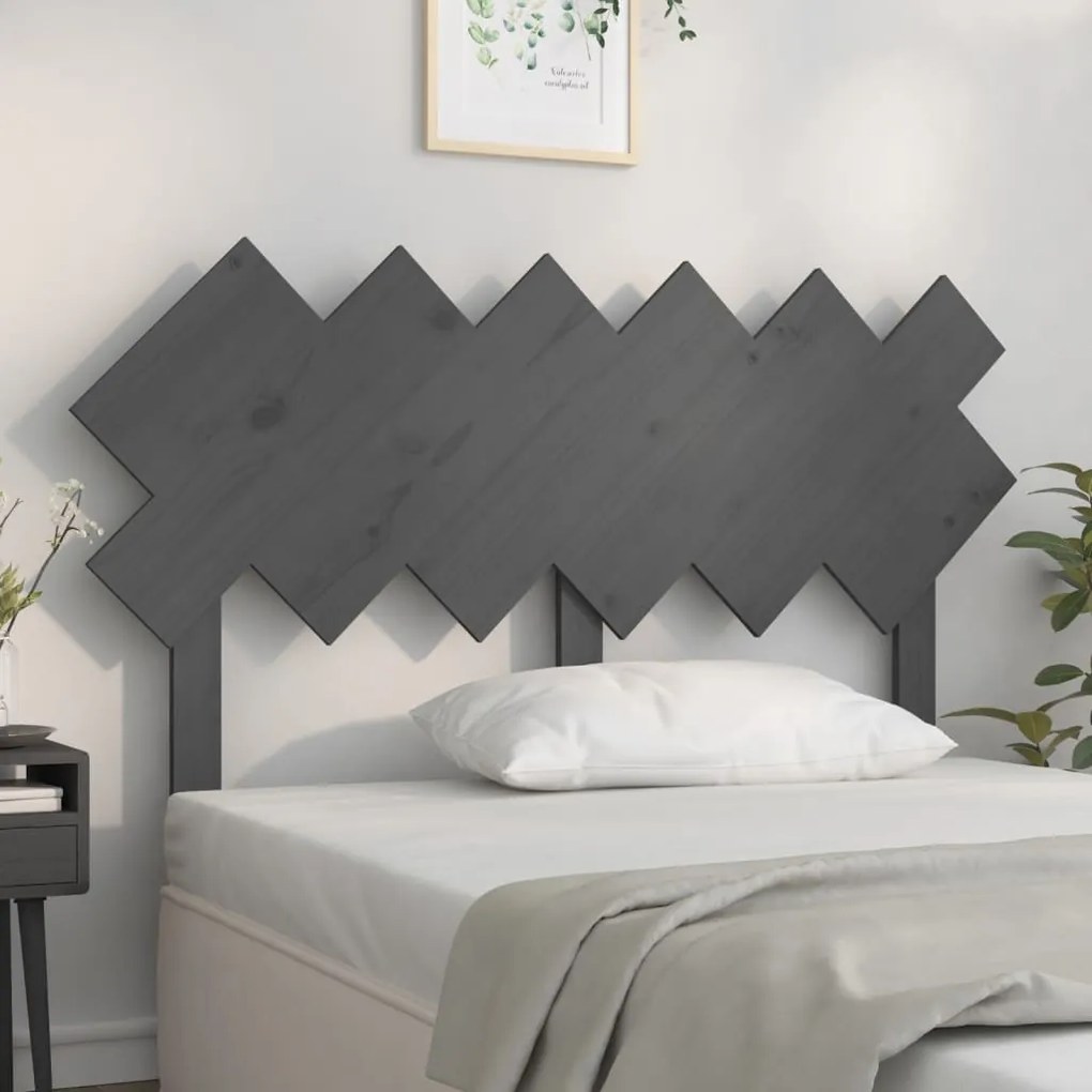 Testiera Per Letto Bianca 132x3x81 Cm Legno Massello Di Pino /