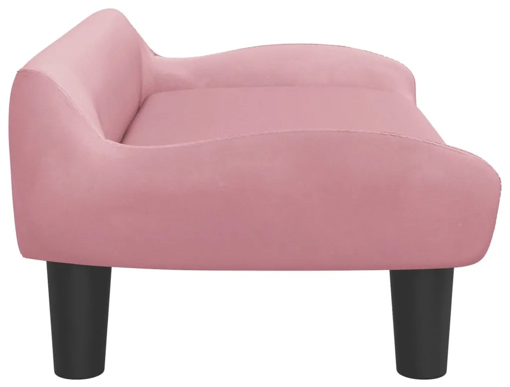 Divano per bambini rosa 70x40x24 cm in velluto