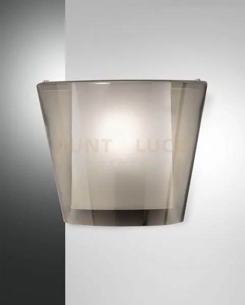 Viki applique colore fume' 1 luce attacco e27 in vetro ip20