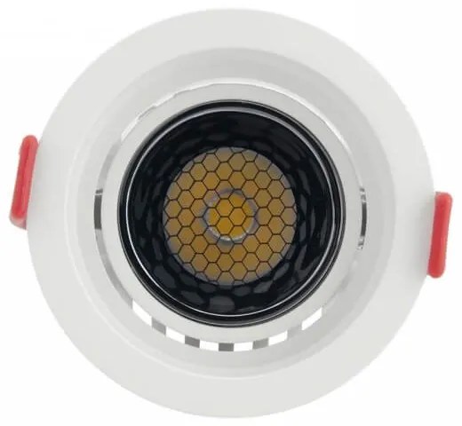 Faro LED da Incasso 12W, Orientabile Foro Ø75mm, CRI92 Bianco CCT UGR11 Colore Bianco Variabile CCT