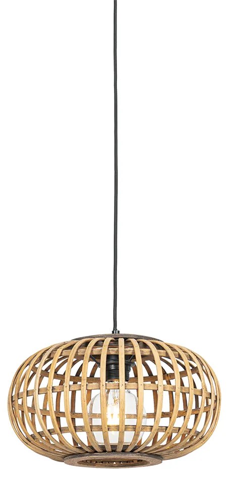 Lampada a sospensione orientale in bambù 32 cm - Amira