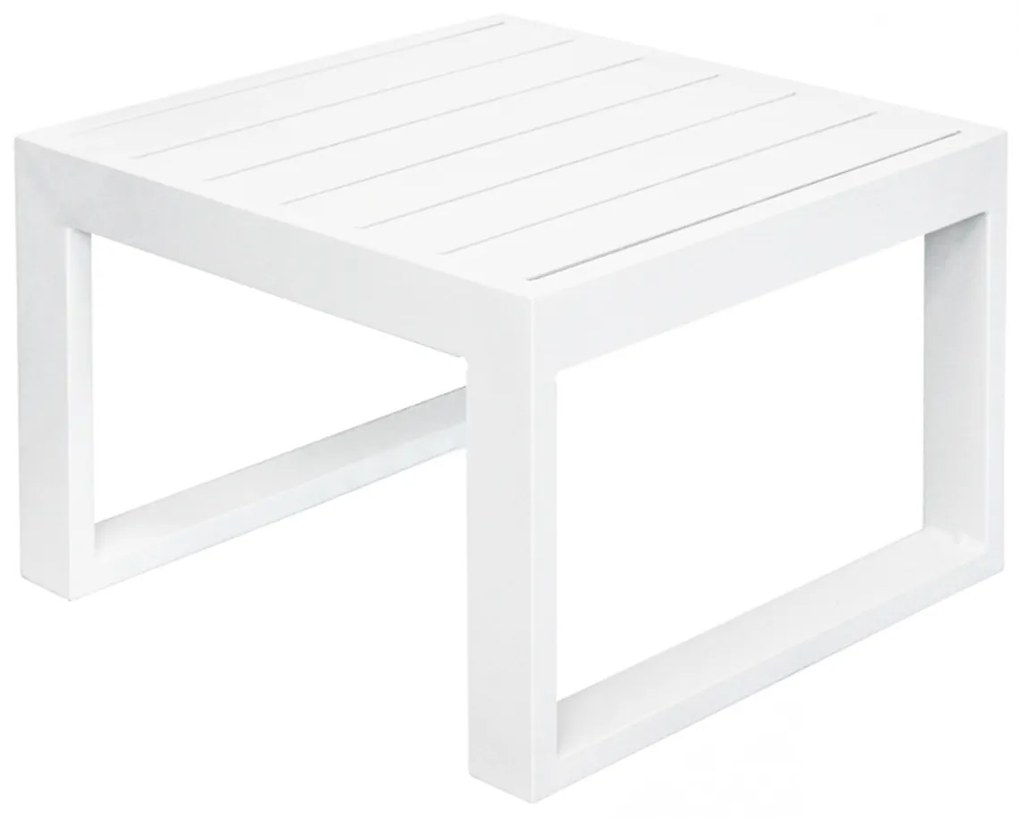 Tavolino da giardino 43,5x32x43,5 cm bianco