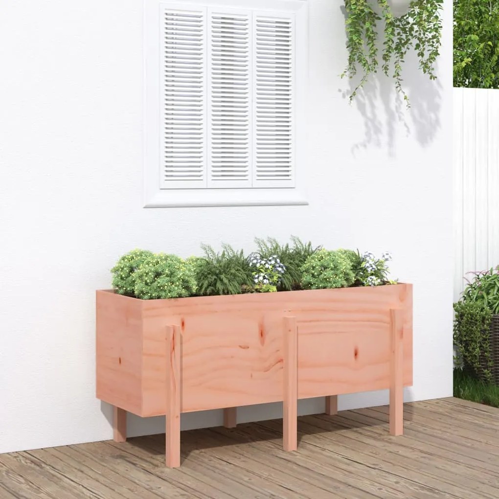 Fioriera Rialzata Giardino 121x50x57 Cm Legno Massello Douglas /