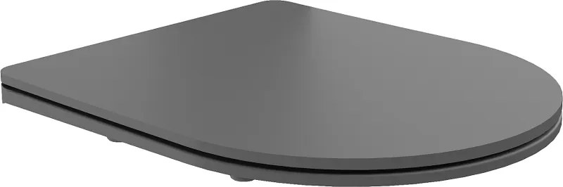 Mexen sedile a chiusura rallentata slim, duroplast, grigio scuro opaco - 39740071