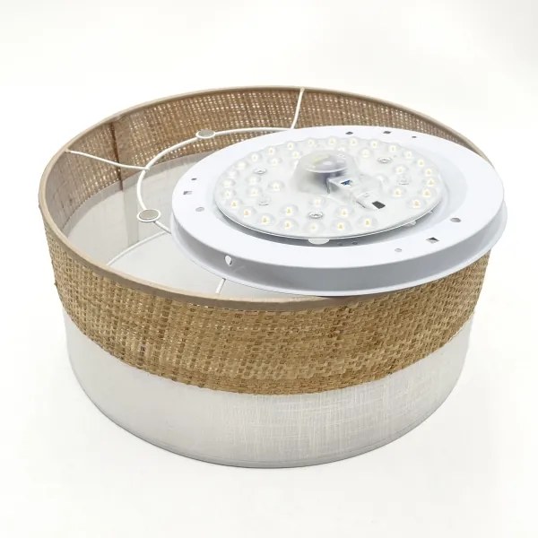 Plafoniera LED SIRJA BOHO LED/20W/230V Ø 35 cm beige/bianco