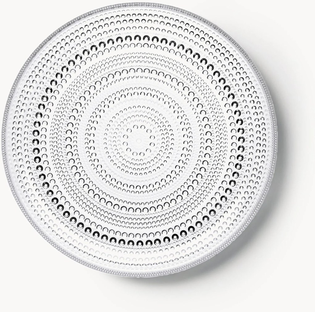 Piatto piano in vetro Kastehelmi