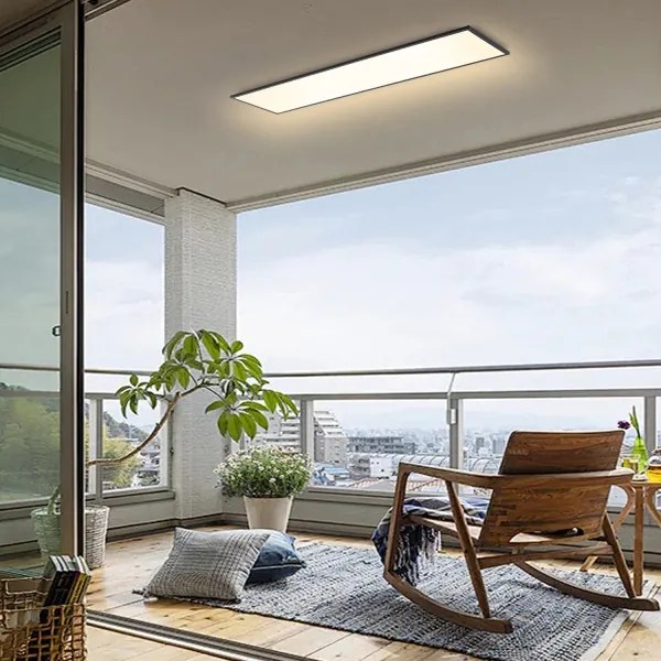 Brilagi - Plafoniera LED dimmerabile SLIMFRAME LED/58W/230V 120x30 cm nera + telecomando