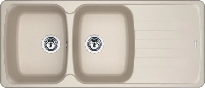 Lavello semincasso 2 vasche in fragranite sabbia FRANKE Antea AZG 621 L 116 x L 50 cm