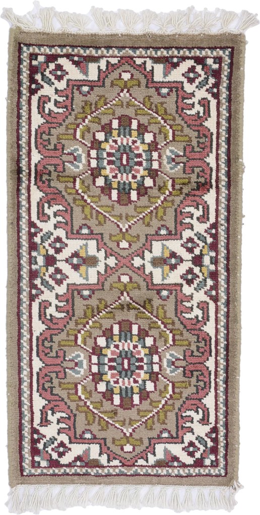 Agra Tappeto orientale 60 x 30 (Indian) Annodato A Mano