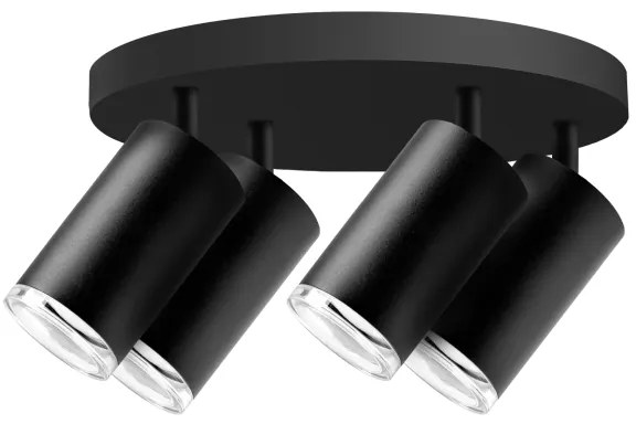 Faretto LED RGBW dimmerabile per bagno TURYN, 4xGU10/4,8W/230V IP44, nero