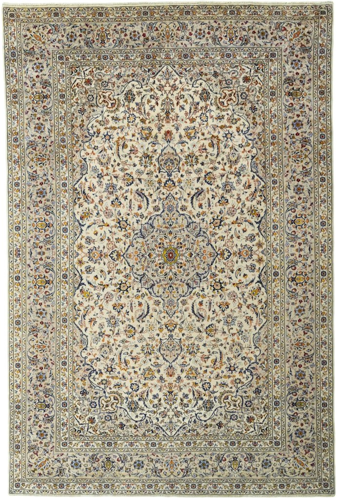 Kashan Tappeto persiano 250 x 370 Beige (Iran) Annodato A Mano