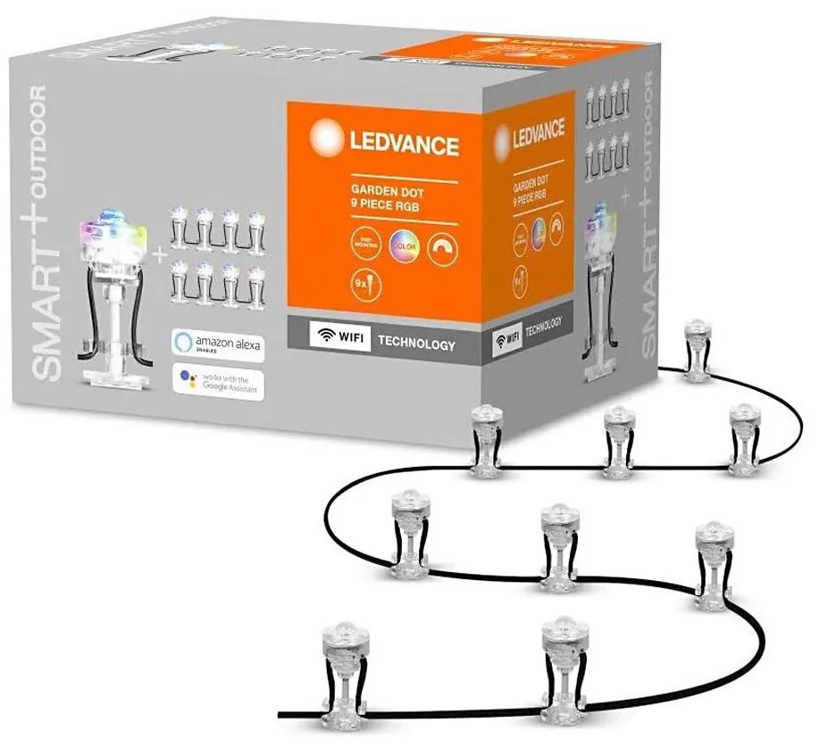 Ledvance - Set prolunga esterno LED RGB SMART+ 9xLED/2,5W/230V IP65 Wi-Fi
