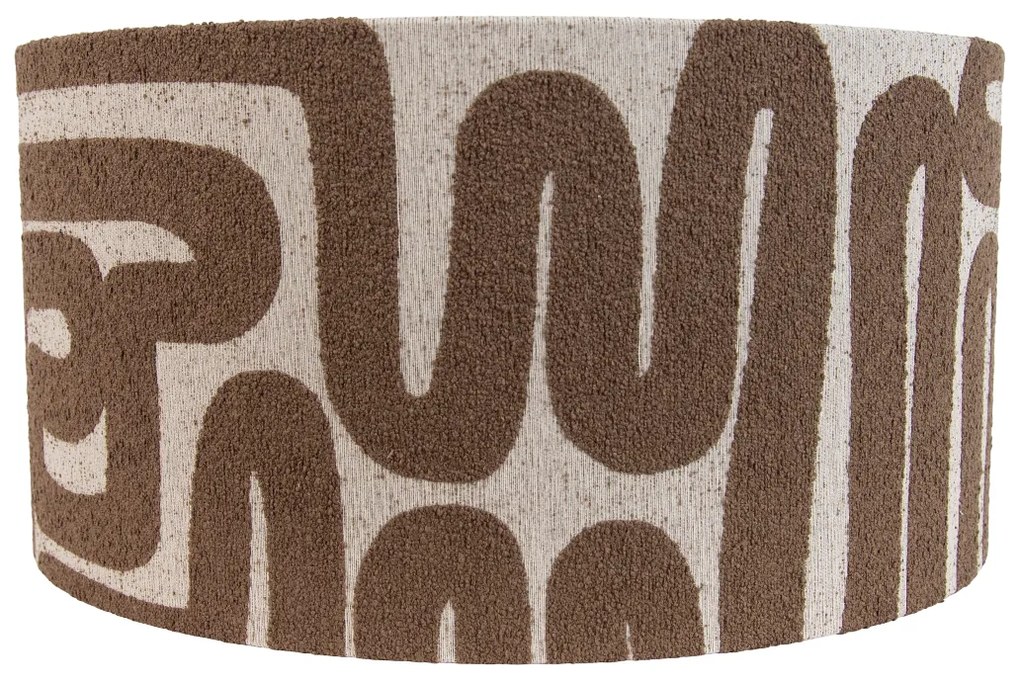 Paralume in tessuto marrone con beige 50/50/25