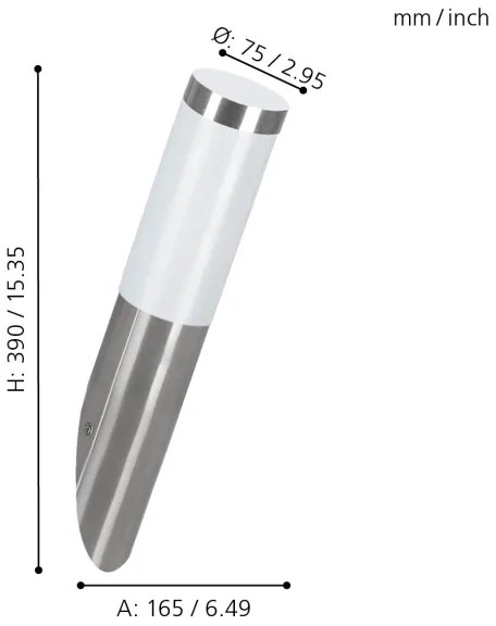 EGLO 81753 - Applique da esterno HELSINKI 1xE27/15W/230V IP44