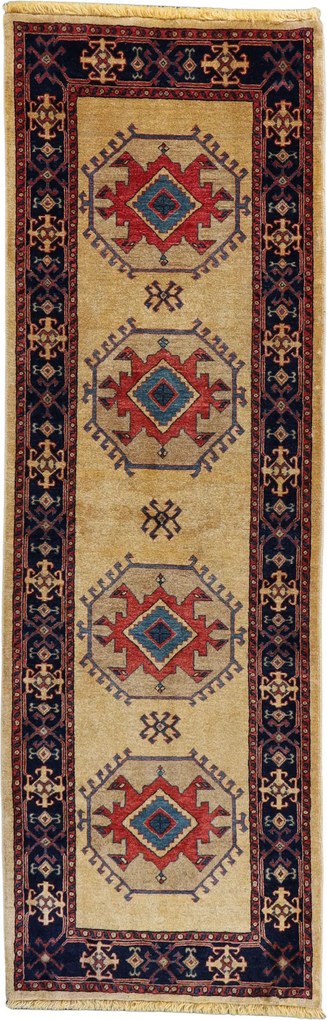 Kurdi Tappeto 250x80 (Iran) Annodato A Mano
