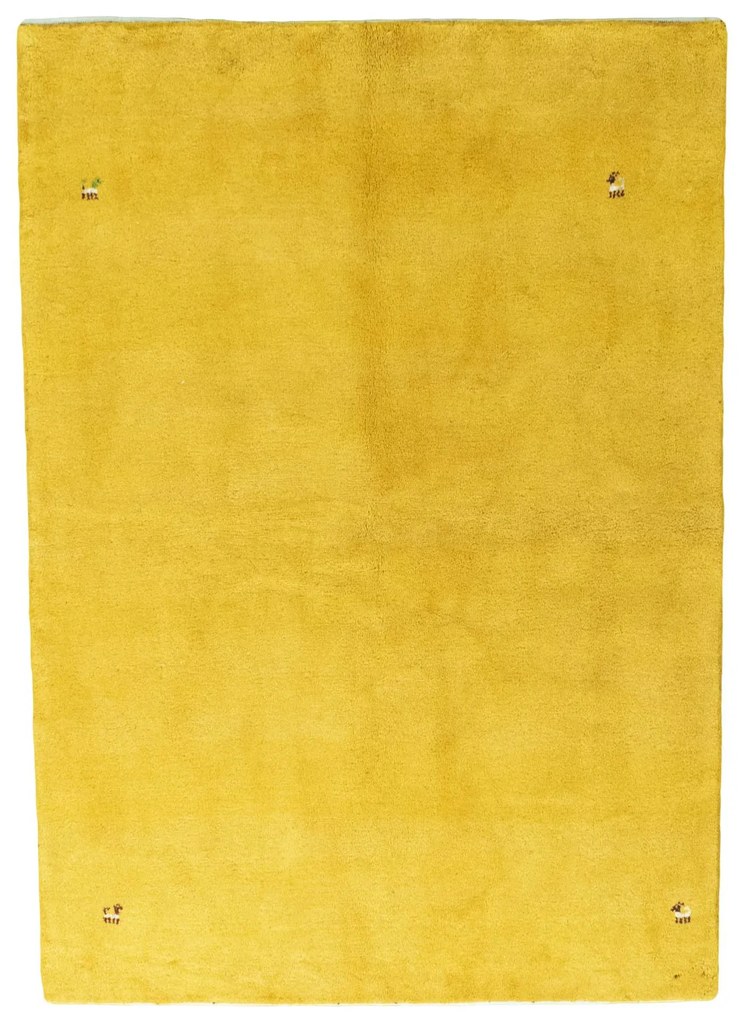 Gabbeh Tappeto persiano 220x150 Giallo (Iran) Annodato A Mano