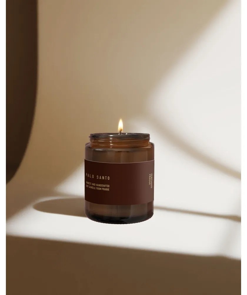 Candela in cera di soia profumata #101 Palo Santo – Perfumed Prague