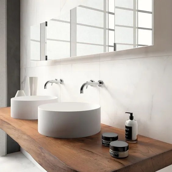 Mensola bagno in legno massello 150 x 45 cm