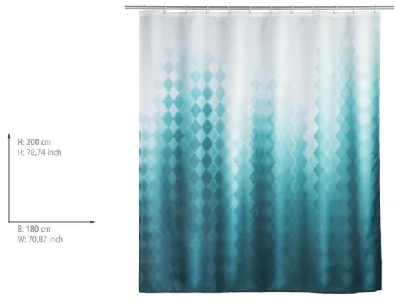WENKO 25244100 - Tenda per doccia TULLIN 180x200 cm multicolore