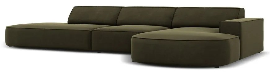 Divano angolare in velluto verde (angolo destro) Jodie - Micadoni Home