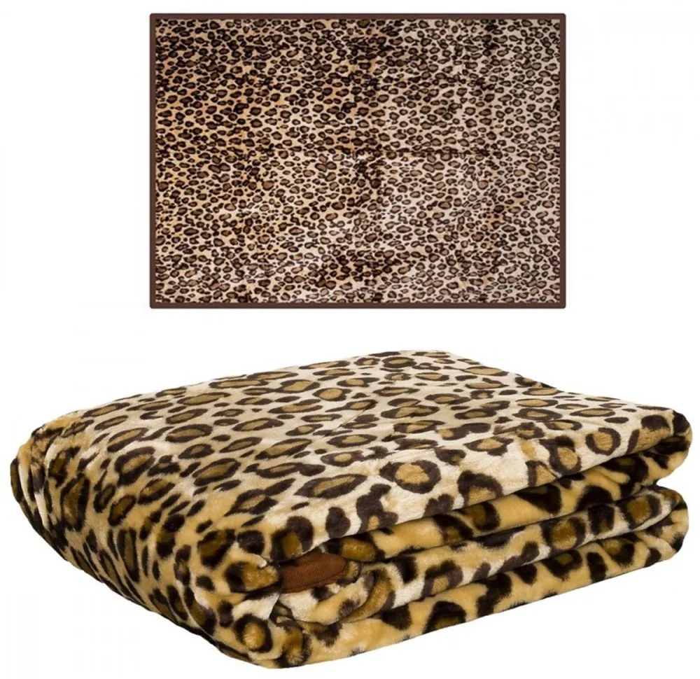 Calda coperta con motivo leopardato Larghezza: 160 cm | Lunghezza: 210 cm