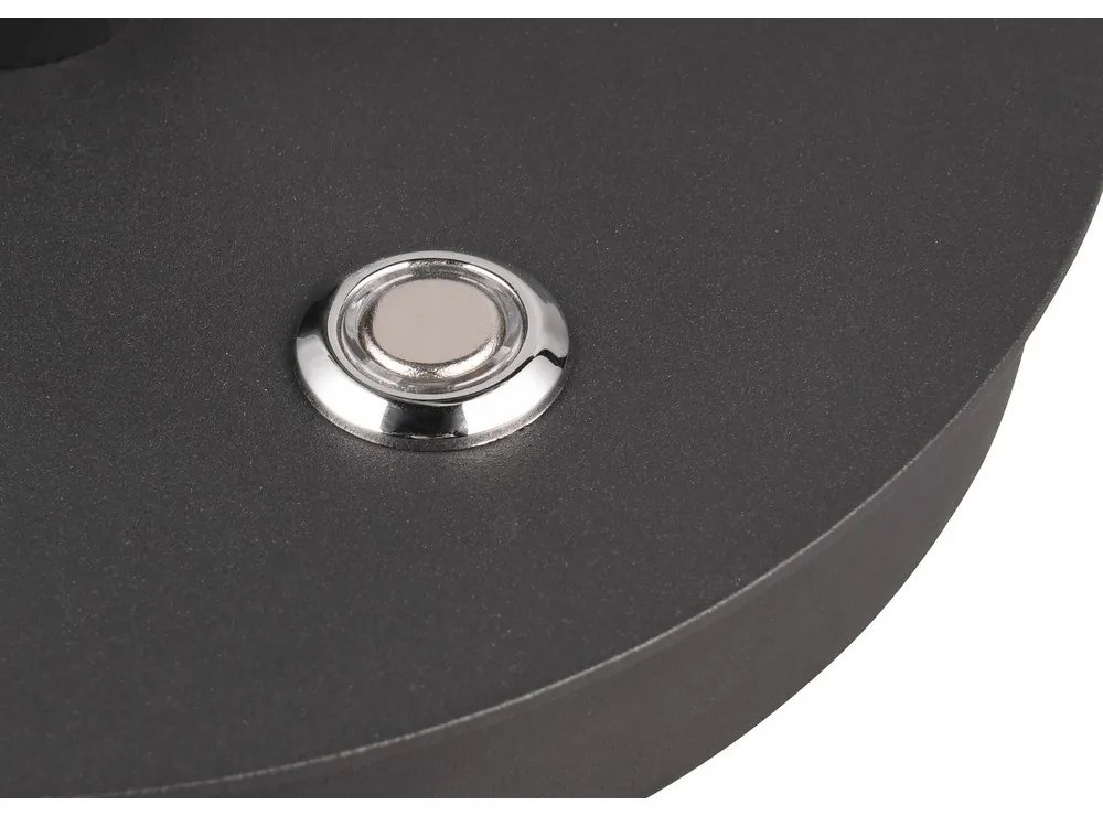 Lampada da tavolo a LED nera con paralume in metallo (altezza 56 cm) Nala - Trio Select