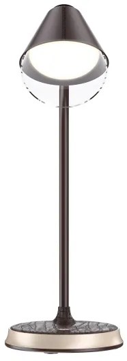 Immax 08971L - Lampada da tavolo LED dimmerabile FINCH LED/9W/12/230V marrone/oro