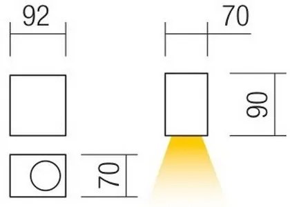 Redo 90151 - Applique da esterno PUNTA 1xGU10/7W/230V IP44