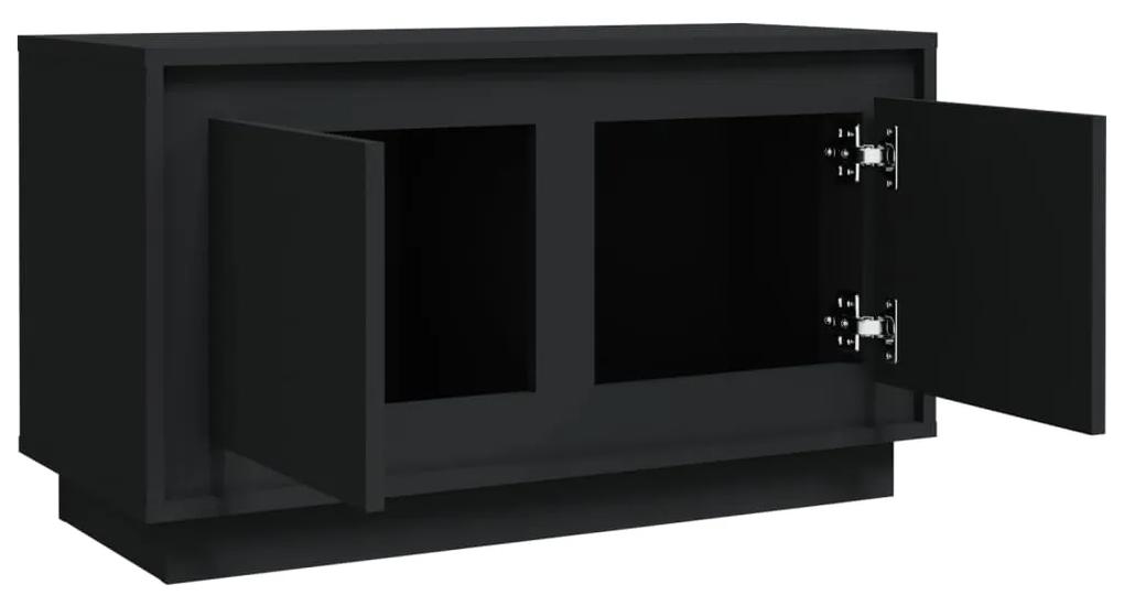 Mobile Porta TV Nero 80x35x45 cm in Legno Multistrato