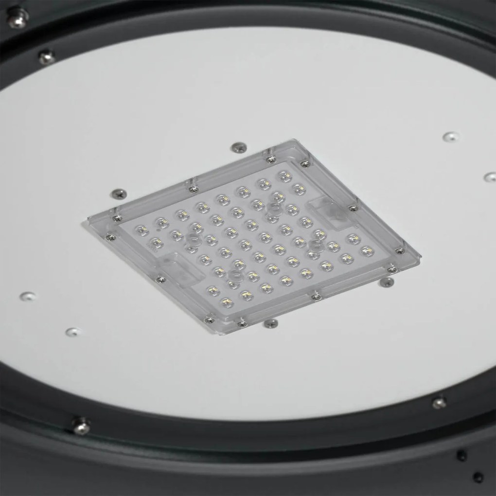 Lampione Stradale 40W LED Lumileds 120lm/w No Flickering Nero Copertura Inclusa Colore Bianco Caldo 2.700K