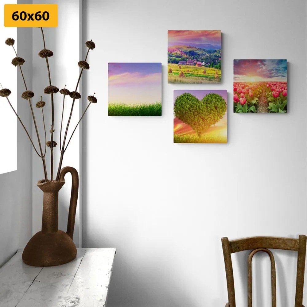 Set di quadri – Natura in colori pastello