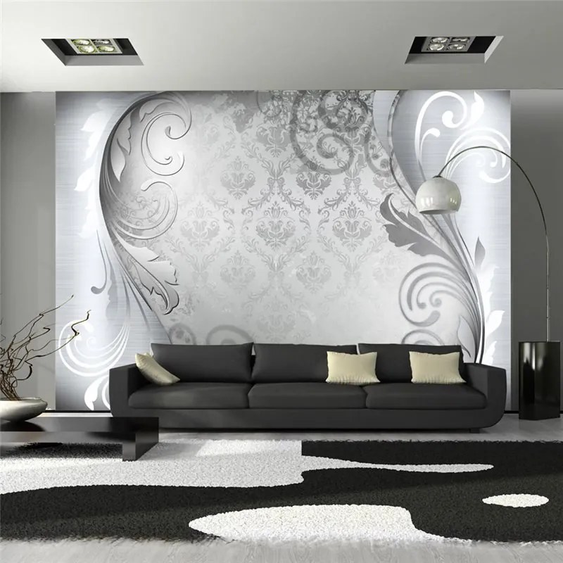 Fotomurale  Gray ornament  Colore Grigio, Dimensioni e Misure 100x70