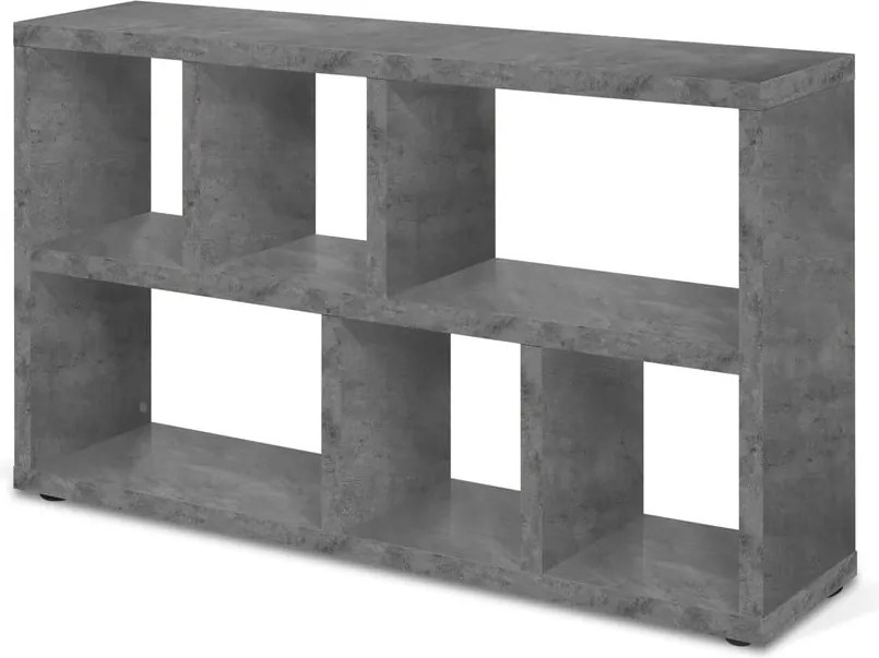 Libreria grigia effetto cemento 150x83 cm Berlin - TemaHome