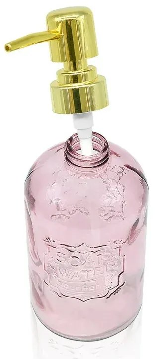 Set 4 pezzi dispenser sapone liquido in vetro colorato con capienza 400 ml