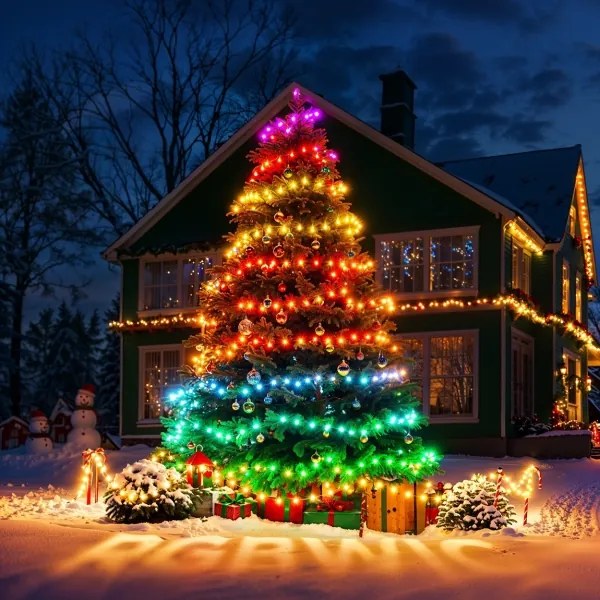 Govee - Catena natalizia a LED RGBICW per esterni 2700-6500K 20m Wi-Fi Matter IP66