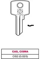 20pz chiave ottone cis2 (g.vac 3) cas, cisma vit30369