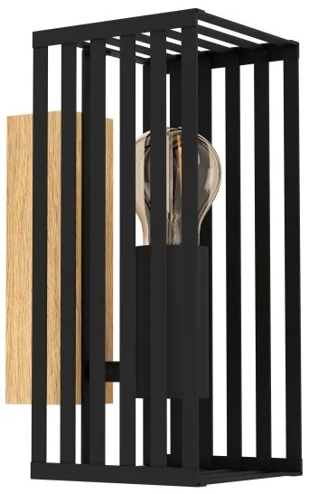 Eglo 390165 - Applique CIDRAZ 1xE27/40W/230V nero/marrone