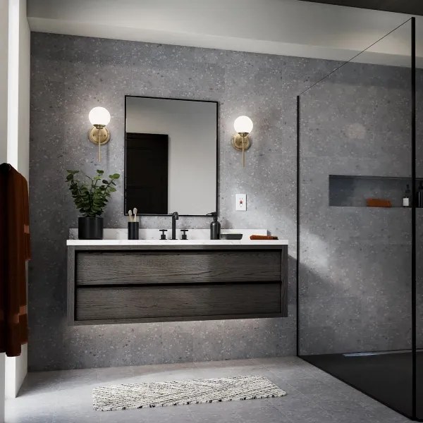 Kichler KL-BENNO1-CPZ - Lampada LED da bagno BENNO 1xG9/3W/230V IP44 ottone