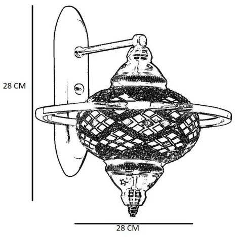 Lampada da parete YENI 1xE27/40W/230V bronzo