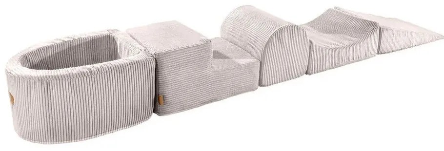 Gioco per psicomotricità color crema in velluto a coste 5 pz altezza totale 30 cm 250x45 cm Montessori – Meowbaby