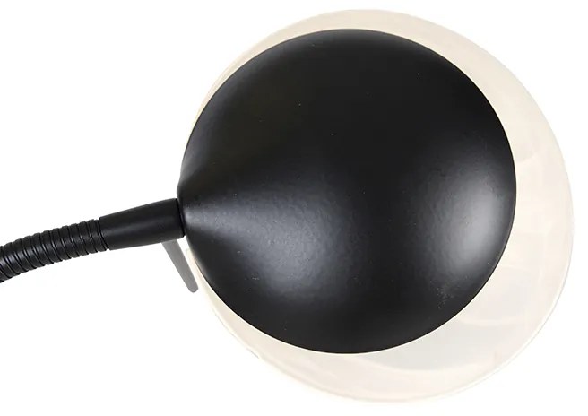 Lampada da terra nera con lampada da lettura inclusa LED e dimmer Dim to Warm - Empoli