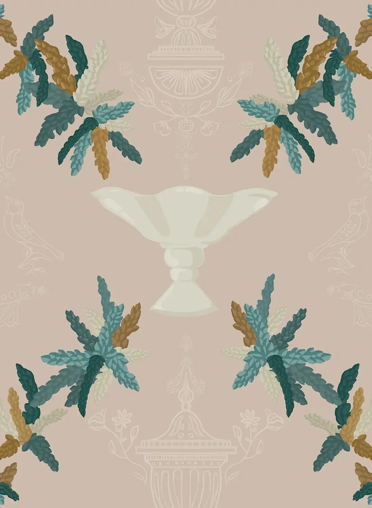 Coordonne Carta da parati Neo-Rococo - Beige
