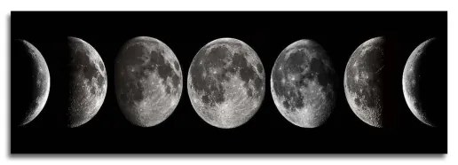 Quadro murale su tela 50x120 cm fasi lunari